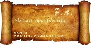Pócsi Apollónia névjegykártya